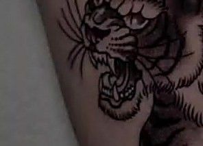 Traditional tiger tattoo
